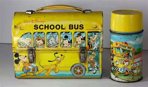 metal school bus lunch box